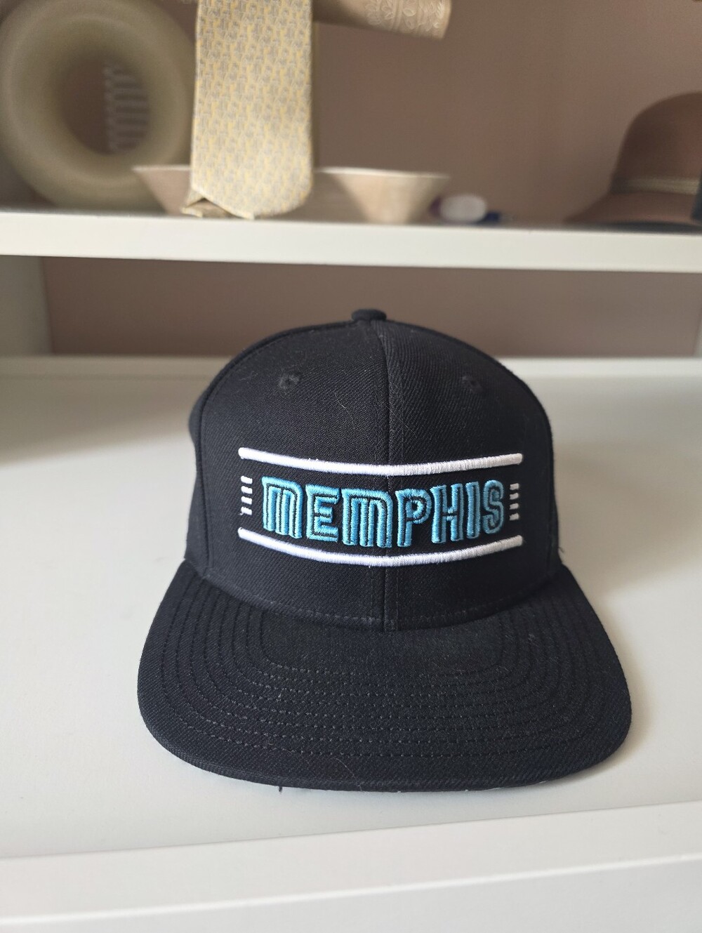 adidas Black Snapback Hat with Teal Memphis Embroidery